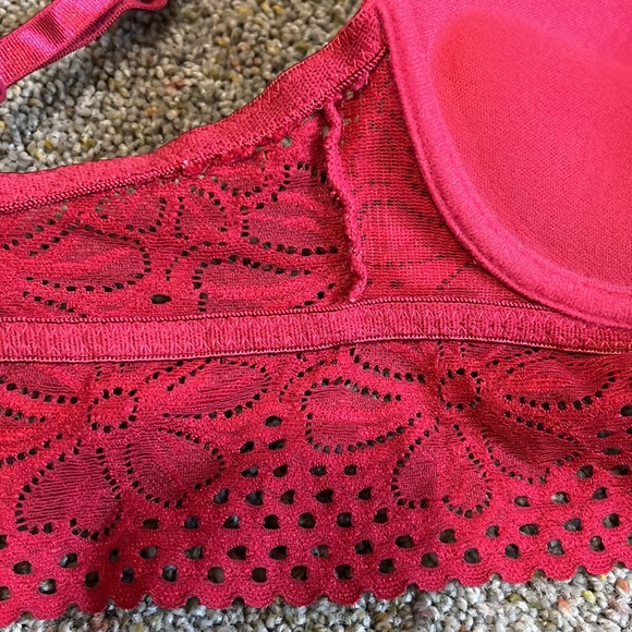 Red lace push up bra size S - Picture 12 of 14